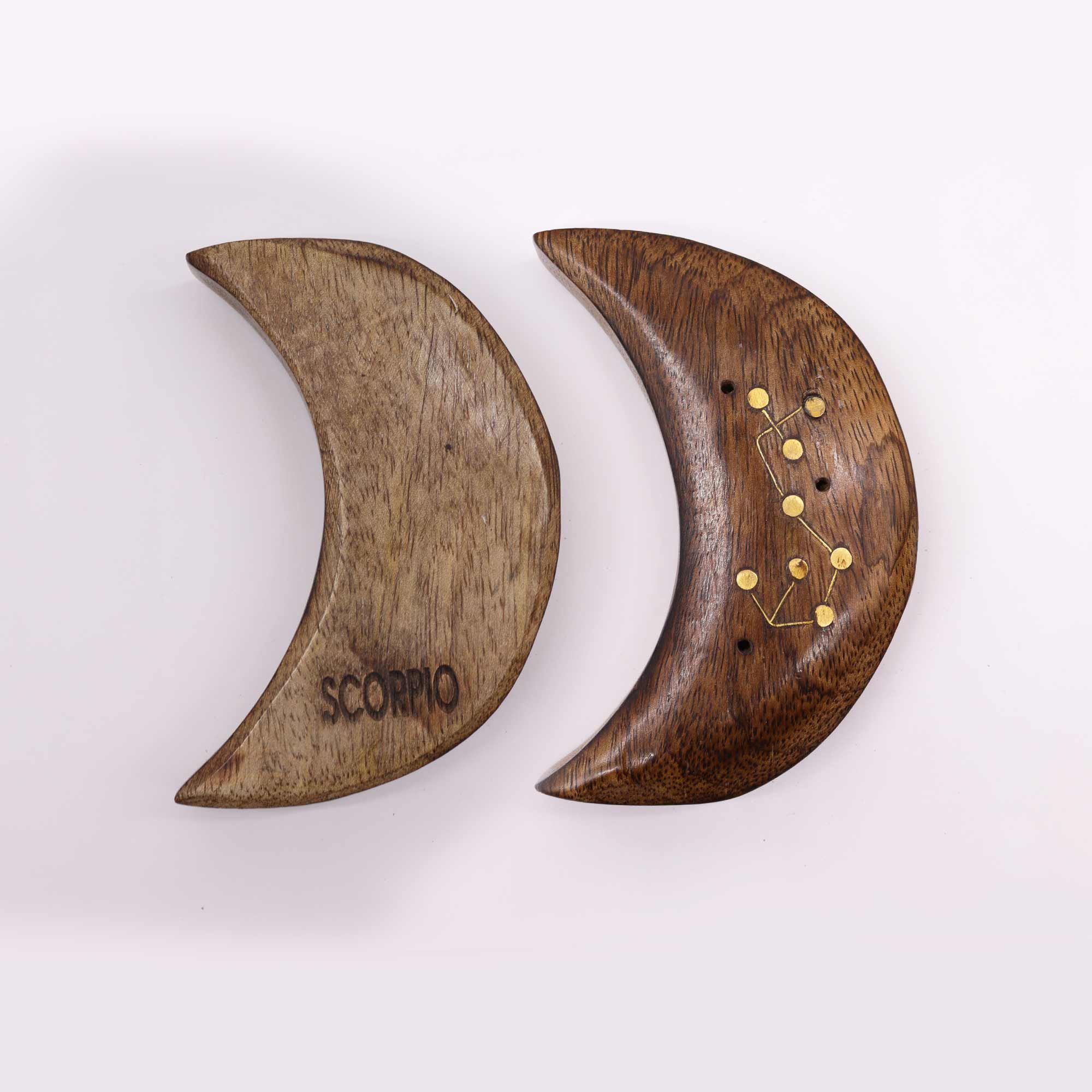 Engraved and Brass Zodiac Sign Incense Burners - Moon - Image 14