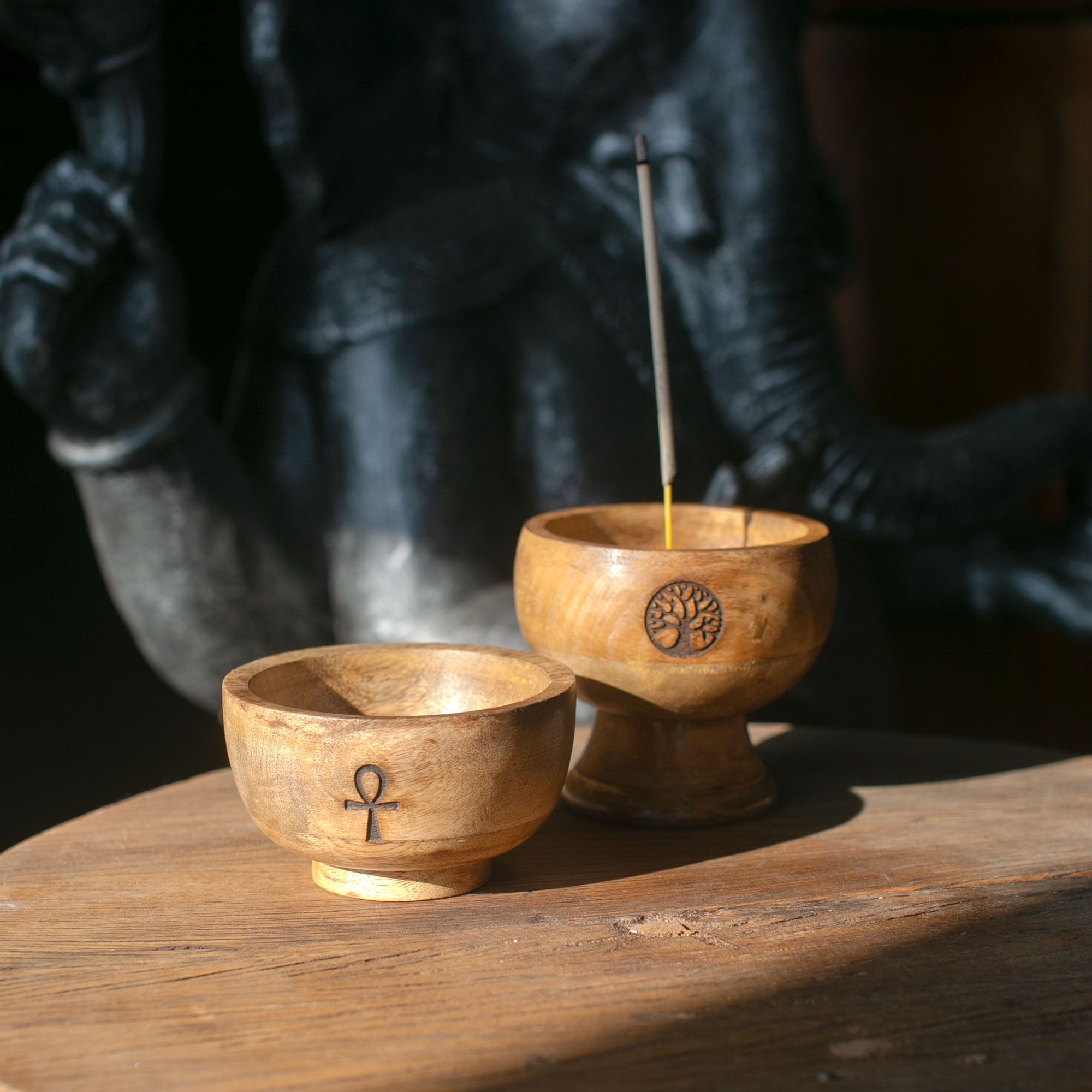 Lrg Ritual Bowl Incense Cone Holder 11x10 cm - Om - Image 2