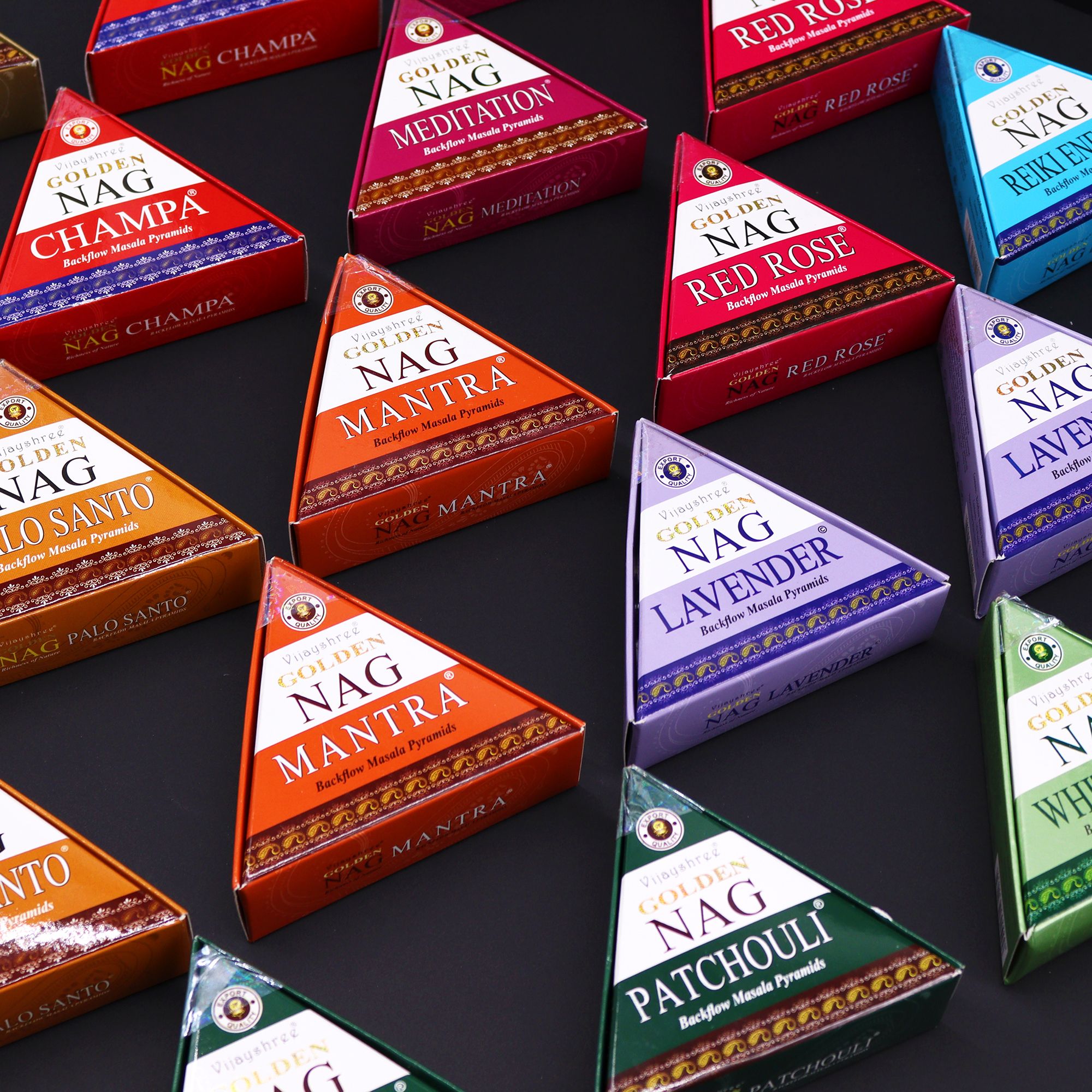 42g Jumbo Golden Nag - Benzoin Back Flow Incense Cones - Image 2