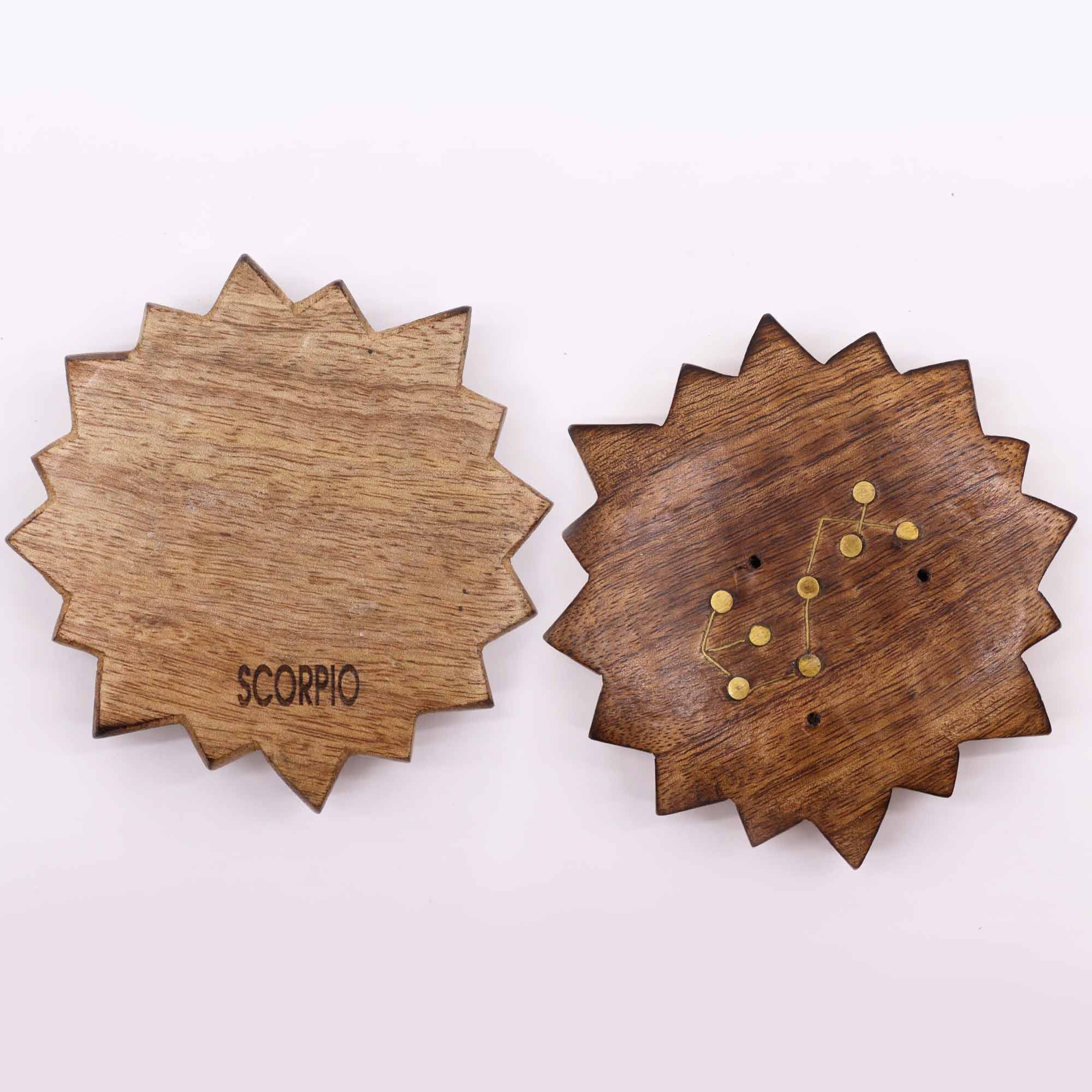 Engraved and Brass Zodiac Sign Incense Burners - Sun - Image 6