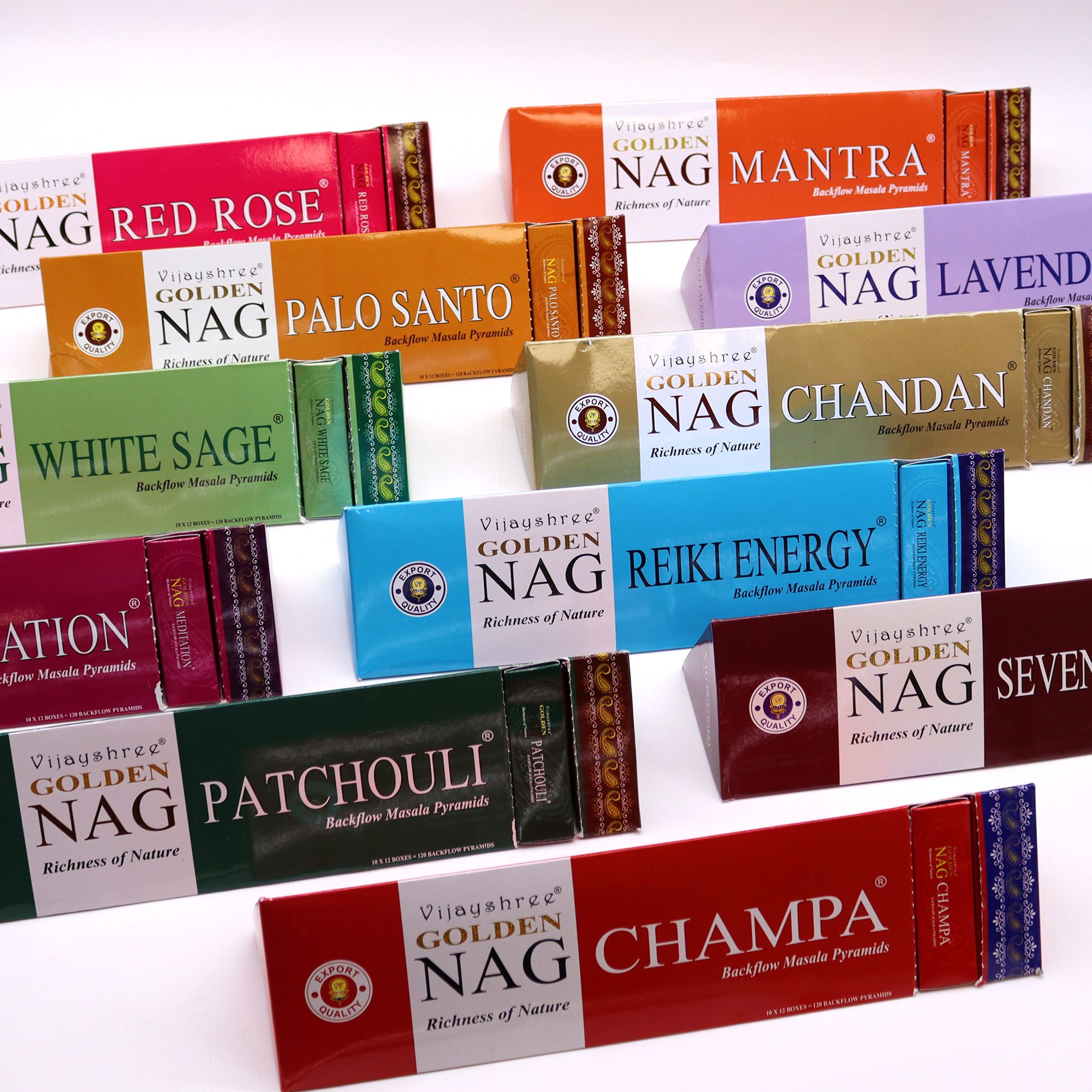 42g Jumbo Golden Nag - Champa Back Flow Incense Cones - Image 2