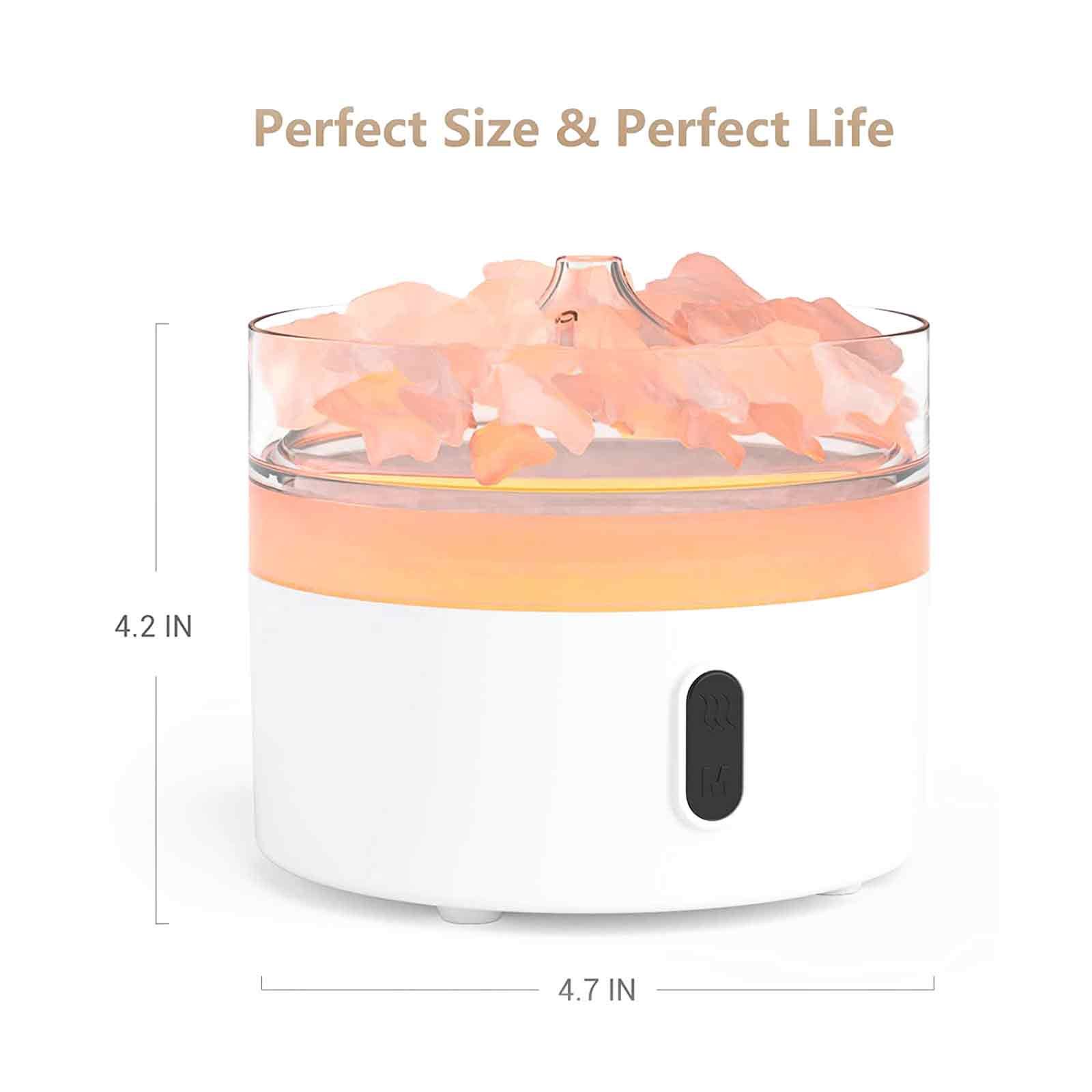Himalayan Salt Aroma Diffuser - Night Light - USB-C - Flame Effect (Salt included) - Image 3