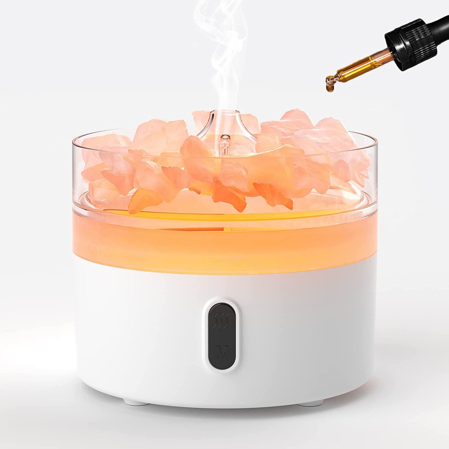 Himalayan Salt Aroma Diffuser - Night Light - USB-C - Flame Effect (Salt included) - Image 4