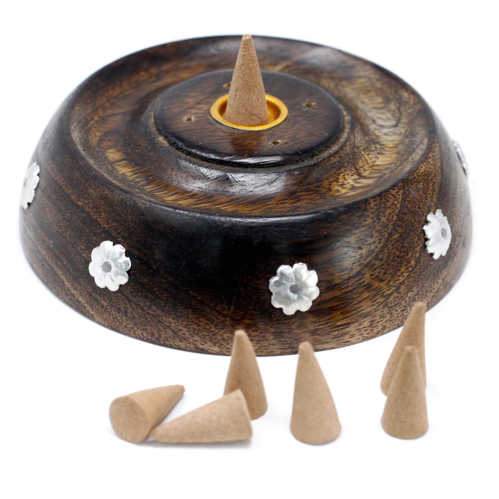 Cone & Stick Burner- Asst Design - Mango Wood - Image 2