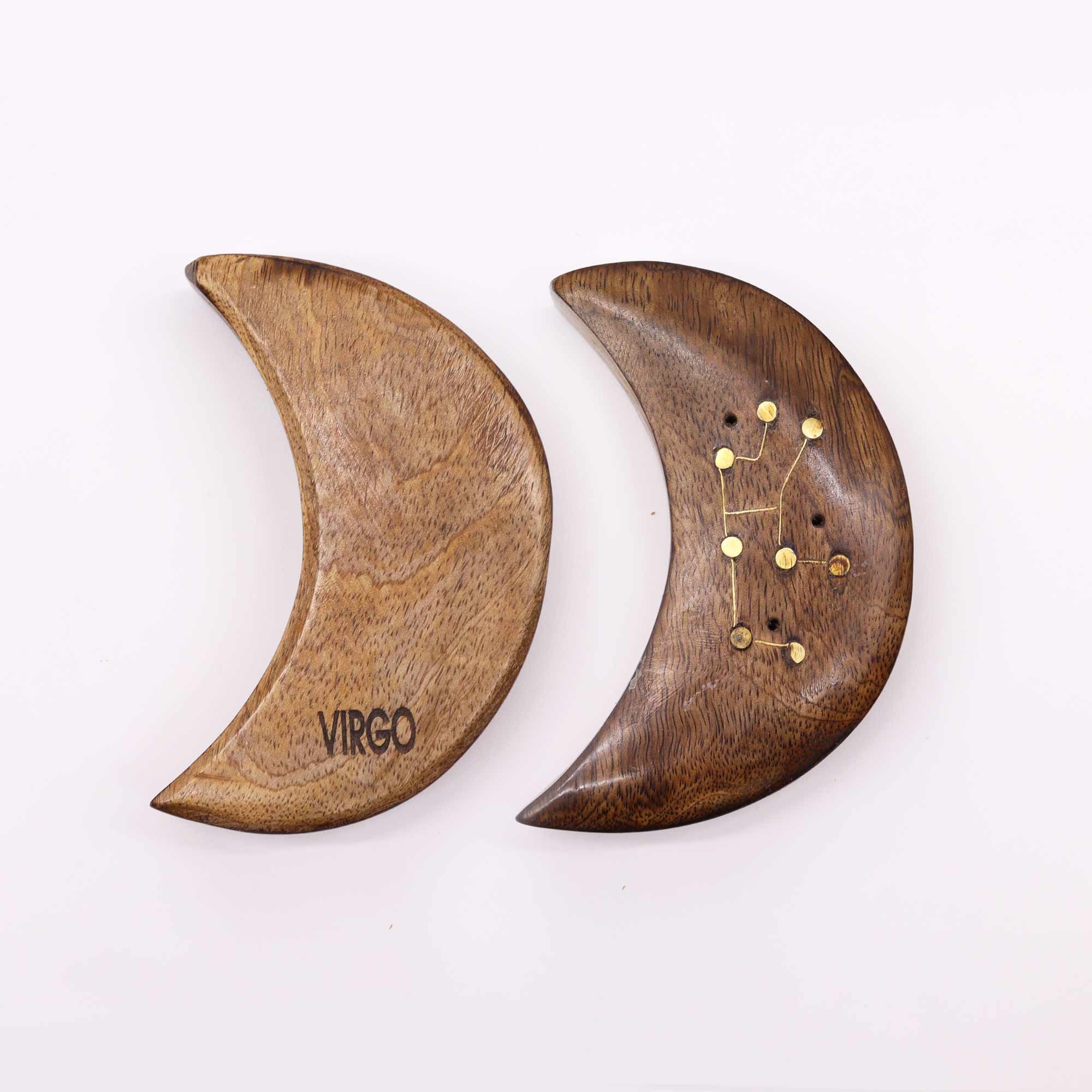 Engraved and Brass Zodiac Sign Incense Burners - Moon - Image 5
