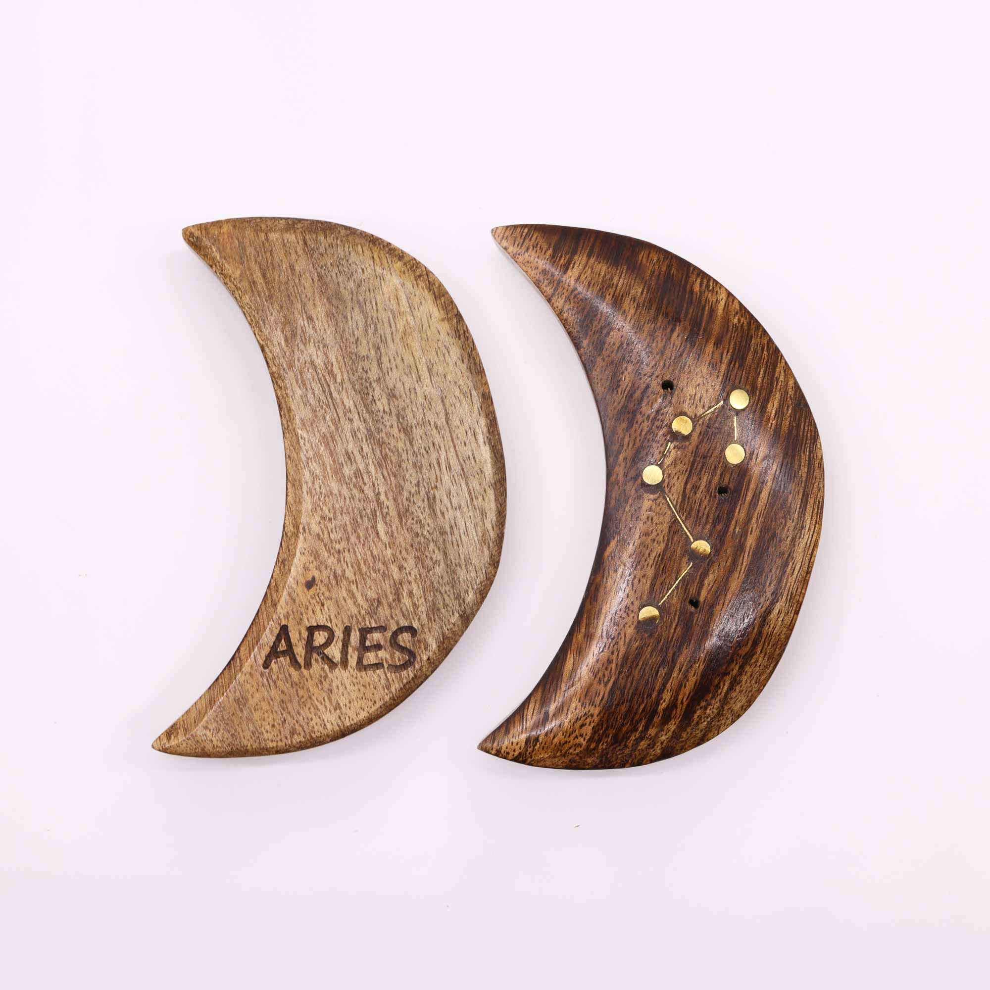 Engraved and Brass Zodiac Sign Incense Burners - Moon - Image 9