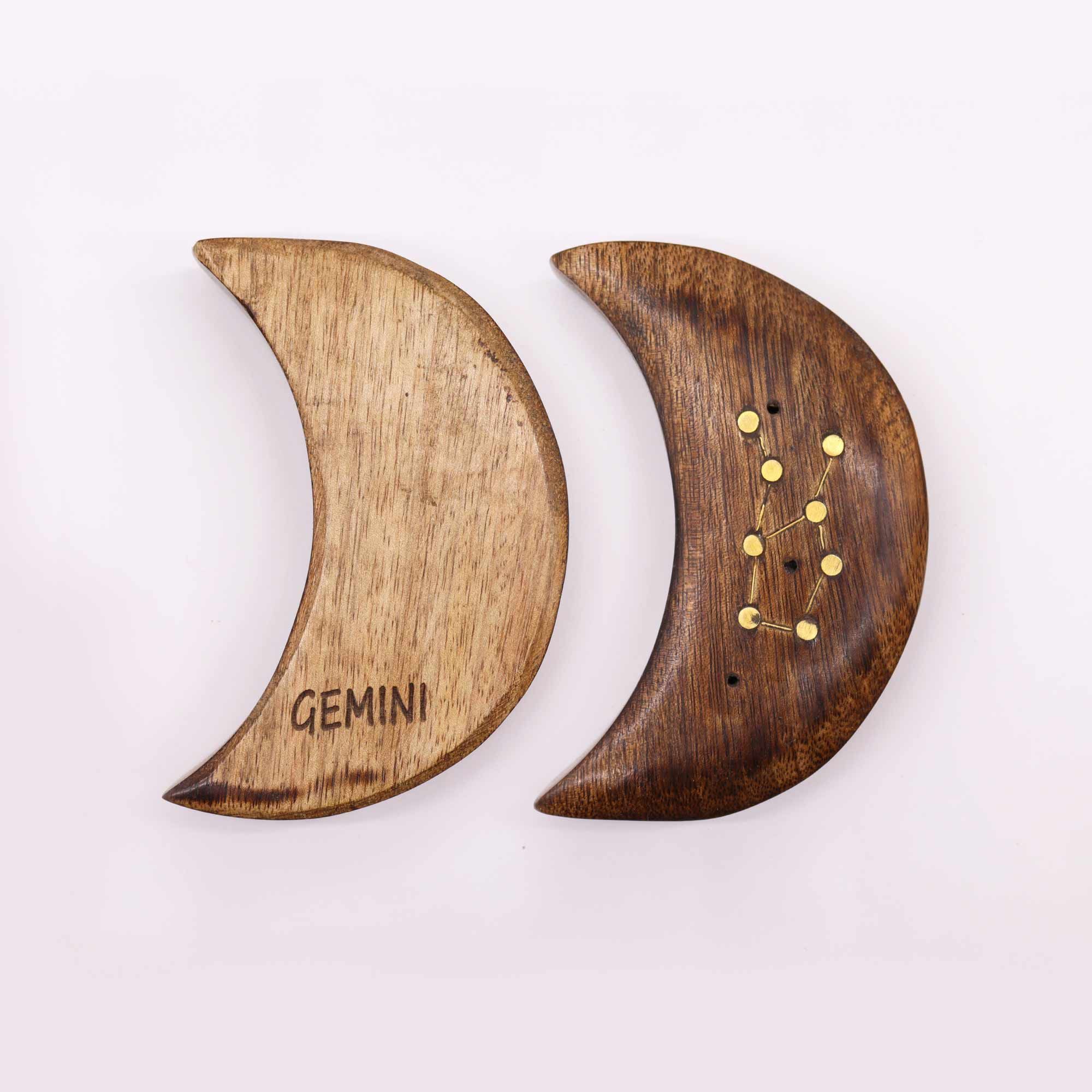 Engraved and Brass Zodiac Sign Incense Burners - Moon - Image 3